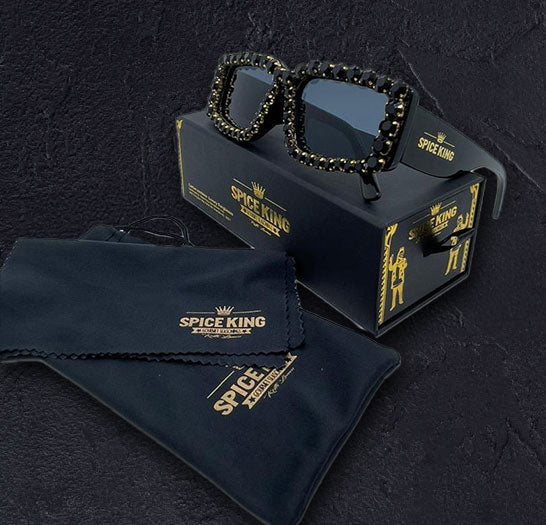 Luxury Sun Glasses : Iced Crown & Onyx Royale